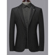 Lilang Men's Suit Jacket Men's Autumn Middle-aged Men's Business Casual Wool Suit Dad's Uniform Jacket 631 Dark Red 2XL 185/100