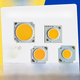 12V24V high brightness COB wick DC low voltage spotlight track light replacement and maintenance 7 light-emitting surface-13*13 base plate DC-12V_3000K warm light_3-8W