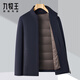 Jiumuwang double-sided wool coat for middle-aged men in winter woolen woolen stand-up collar jacket dad wear removable liner top 11603 camel (removable liner) M 170/48