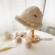 Zhenxiang hat women's autumn and winter fur ball warm basin hat versatile plus velvet ear protection fashionable cold-proof plush hat showing face small P674