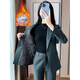 Pierre Cardin gray suit jacket for women winter quilted new professional formal wear hotel front desk thickened quilted work clothes suit quilted style 1125 black suit + black formal suit XL 110Jin Jin equals 0.5kg 119Jin Jin equals 0.5kg