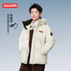 Yaya (YAYA) Sun Yingsha same style couple down jacket men and women short windproof and warm winter new Korean style loose bread jacket starry sky black L recommended 130-150 Jin Jin equals 0.5 kg
