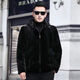 Off-season mink coat men's velvet whole mink winter hooded jacket mink fur imitation mink coat thickened hooded style XL XL125-135Jin Jin equals 0.5 kg
