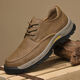Scikai Men's Shoes 2024 Новые мужчины подлинная кожаная кожаная повседневная рабочая обувь без скольжения средних лет и пожилые кожаные туфли отца черная 9715 38