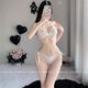 Large Size Sexy Underwear Women's Summer 2024 New Passion Mesh Bra Thong Set White One Size 80-120Jin Jin equals 0.5 kg