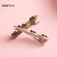SANFU Amber Wavy Bow Tie Duck Clips Pair Elegant Retro Fashion Hair Accessories Hair Clips 849992 White 2 pcs