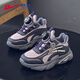 Warrior Girls' Cotton Shoes Winter Velvet Sports Shoes Boys' Warm and Comfortable Casual Shoes WZ-C277L Dark Purple/Light Purple 33
