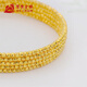 Yuanyang Jinlou pure gold 999 five-circle bouncy bead bracelet gold 5G fashion flash bracelet holiday birthday gift for wife five-circle bouncy bead bracelet net gold weight about 9.4g