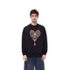 Versace (VERSACE) JEANSCOUTURE casual pullover love sweatshirt men's black black M