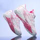 2025 spring and summer style rotating button boys and girls non-slip breathable football shoes youth competition training shoes football shoes broken nails-white powder 37