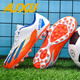 AJXU high-end brand Ronaldo Assassin's new low-top football shoes Falcon men's children's boys and girls adult training shoes Year of the Snake limited white orange short nails 33