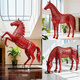 Huiqi Shangpin stainless steel hollow luminous horse sculpture outdoor courtyard garden night scene community square lighting decoration garden ornaments can be customized