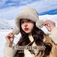 Zhenxiang hat women's autumn and winter fur ball warm basin hat versatile plus velvet ear protection fashionable cold-proof plush hat showing face small P674