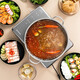Special hot pot pot, clear soup pot, porridge and stew pot, gas stove, induction cooker, stainless steel hot pot basin, double-ear fat sheep pot, thickened with transparent lid, suitable for 6-8 people, 36cm 36cm