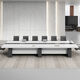 Nordic light luxury conference room office conference long table conference table and chair combination simple training modern negotiation table warm white + iron gray 2.0 meter conference table