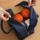 Insulated handbag for grocery shopping, insulated bag for students, ultra-thick portable lunch bag for office workers, bringing meals to keep warm and cold, navy blue 1 pack lunch bag