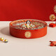 Fruit plate Chinese New Year wedding home candy box living room coffee table dried fruit snack plate high-end melon seeds peanut box Chinese red one-story candy box