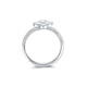 Mengjinyuan platinum ring four-leaf clover brushed sparkling live ring PT950 platinum birthday gift for girlfriend, weighing about 3.05g