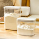 Home KATEI STORY Japanese Flour Bucket Food Grade Rice Noodle Storage Container Sealed Moisture-Proof Flour Storage Box Special Bucket for Flour Press-type Flour Bucket 5.5L