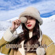 Zhenxiang hat women's autumn and winter fur ball warm basin hat versatile plus velvet ear protection fashionable cold-proof plush hat showing face small P674