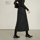 Late White New Product 2025 Autumn Fashion Casual Skirt Straight Solid Color Wool Skirt Without Belt Dark Gray L