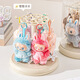 E7 Life Labubu Pendant Display Box Rotating Transparent Labubu Plush Doll Doll Figure Blind Box Storage Display Stand