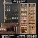 Brangdy German imported quality high-end solid wood cigar cabinet constant temperature and humidity compressor cedar wood with lock double door red wine ice bar maintenance embedded humidifier wine cabinet black 2/meter high (thin version 53c/m) double cigar (cedar wood liner)