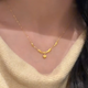 Ya Ge Lao Phoenix 999 heart-beating encounter sand gold non-fading gilt lace love pendant sweet niche clavicle chain gilt love clavicle chain single piece