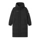 Jing Tokyo Made Down Jacket Men's 25 Autumn and Winter New 90 Duck Down Clothes Long Loose Hooded Warm Jacket Black L