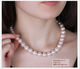 Get 10% off if you give it off AAAA natural freshwater pearl necklace perfect round strong light white gift for mom White perfect round flawless 9-10mm43cm