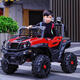 He Jiagong's super large children's car four-wheel drive off-road with remote control can sit adults and children baby toys double four-wheel stroller red four-wheel drive 12V large lithium battery/ordinary seat