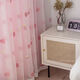 FANCYCHIC New Pink Love Bedroom Blackout Curtain Window Screen Embroidered Gauze Curtain Girl Room Balcony Floor-to-ceiling Window Partition Curtain Pink Meteor Linen + Pink Love Perforated Width 4.5 Meters * Height 2.7 Meters 1 Piece Height Can Be Changed