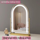 Desktop mirror make-up mirror with light desktop home led make-up mirror light luxury smart bedroom rotating supplementary light mirror charming golden arch. shaped rotating 30*40cm (three colors + light changing) charging