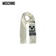 MOSCHINO scarf for women bear pattern scarf Christmas gift for girlfriend beige