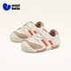 Minibala (minibala) children's shoes, baby toddler shoes, autumn new style, comfortable and wear-resistant soft-soled front shoes for boys and girls, casual and versatile sports shoes, off-white size 18, suitable for feet length 11.2-12.0cm