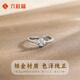 LIU GUI FU JEWELRY four-leaf clover platinum ring for women 2025 new solid ring live mouth adjustable birthday gift for girlfriend 1.76g platinum four-leaf clover ring
