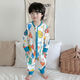 Autumn and winter children's sleeping bag double-layer pure cotton thickened baby split-legged constant temperature spring and autumn all-season pajamas anti-kicking quilt color B Siguangnian double-layer pure cotton autumn and winter 1925 110cm