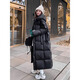 TJQ luxury high-end brand long down jacket for women 2025 winter new slimming Korean version thickened extreme cold warm jacket black M recommended 109~125Jin Jin equals 0.5 kg