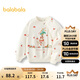 Balabala children's clothing girls sweatshirt 2025 spring new printed tops for children, same style in shopping malls 201125121006