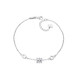 Lao Fengxiang platinum small waist double ring adjustable bracelet as a birthday gift for girlfriend platinum jewelry white gold about 3.8g