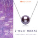 Feng Xia Jiu Zi Li Huo Purple Edison Passepartout Pearl Necklace Pendant S925 Silver Chain Commuting Versatile Necklace 10-11m
