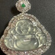 Authentic natural jade A-grade Maitreya Buddha pendant necklace ice jade gift for girlfriend Ice type Maitreya Buddha + premium packaging box + exclusive certificate