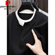 Pierre Cardin (pierre cardin) American retro fake two-piece Henry collar contrasting color sweater old money style lazy loose stacked small round neck sweater for men gray 2XL 180 suitable for 150-165Jin Jin is equal to 0.5 kg