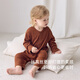 Babylove indulges in silky softness baby jumpsuits spring and autumn wool clothes baby harem home pajamas base layer