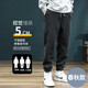 Clearance leakage corduroy casual pants for men in autumn and winter loose leggings sweatpants thickened warm workwear sweatpants Factory direct sales high quality clearance leakage K162 plus velvet gray 3XL Recommended weight 130-140Jin Jin equals 0.5kg Can be worn
