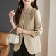 TERRE BLEUE small fragrant style suit for women 2025 autumn casual fashion loose women's small jacket light brown L