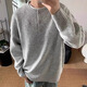 Miao Yijia Sweater Men's Winter Thickened Men's Sweater Knitwear Boys Teenagers Sweater Warm Inner Layer High-end Henley Neck Sweater Sweater Gray L Recommended 110-130Jin Jin equals 0.5 kg