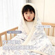 Tang Yi winter milk velvet three-layer thickened children's small blanket kindergarten quilted carved small quilt nap blanket three-layer blanket-flowers-blue 110*150 blanket no Specifications