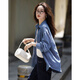 Demana double-sided velvet autumn commuting lapel loose shoulder shirt hidden flesh small soft shirt women's top