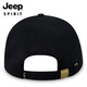 Jeep (JEEP) solid color baseball hat for men and women, spring and autumn new fashion Korean version casual outdoor travel youth peaked cap A0601 black one size (56-61cm) adjustable
